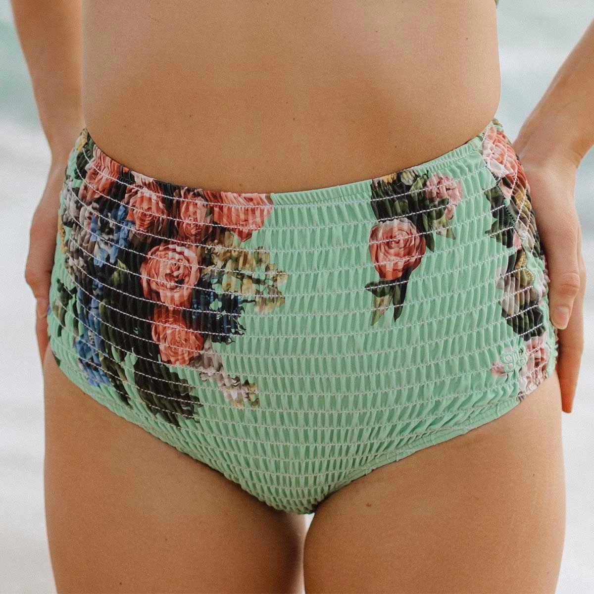 Rose Mint Smocked High-Waisted Bottoms - Image 2