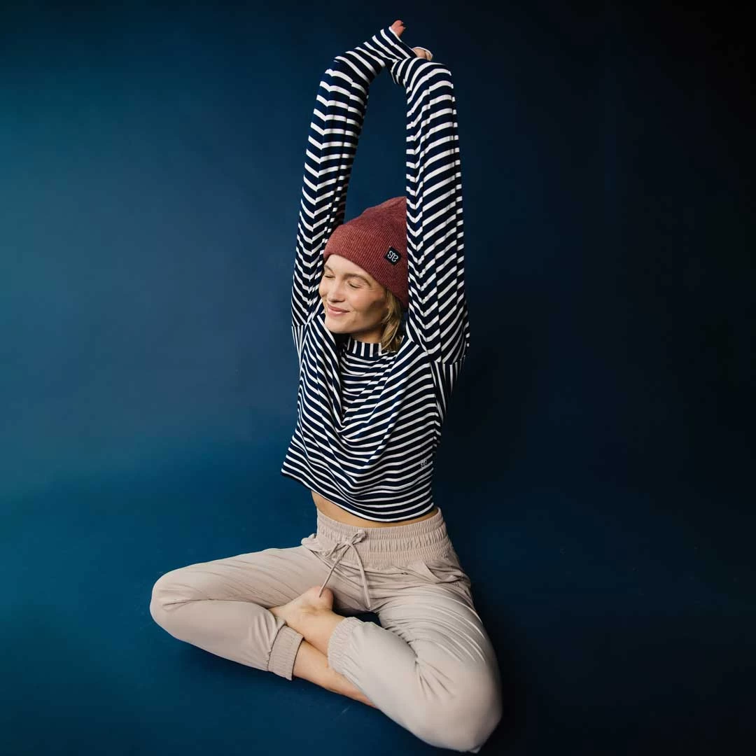 The Coco Long Sleeve, Navy Ivory - Image 11