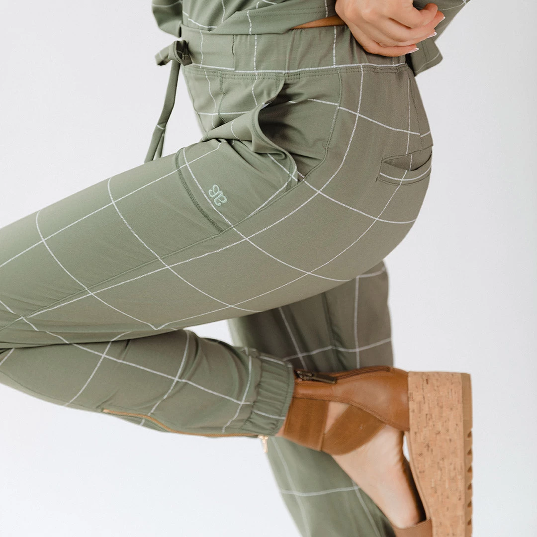 Sage Windowpane Jetsetters - Image 13