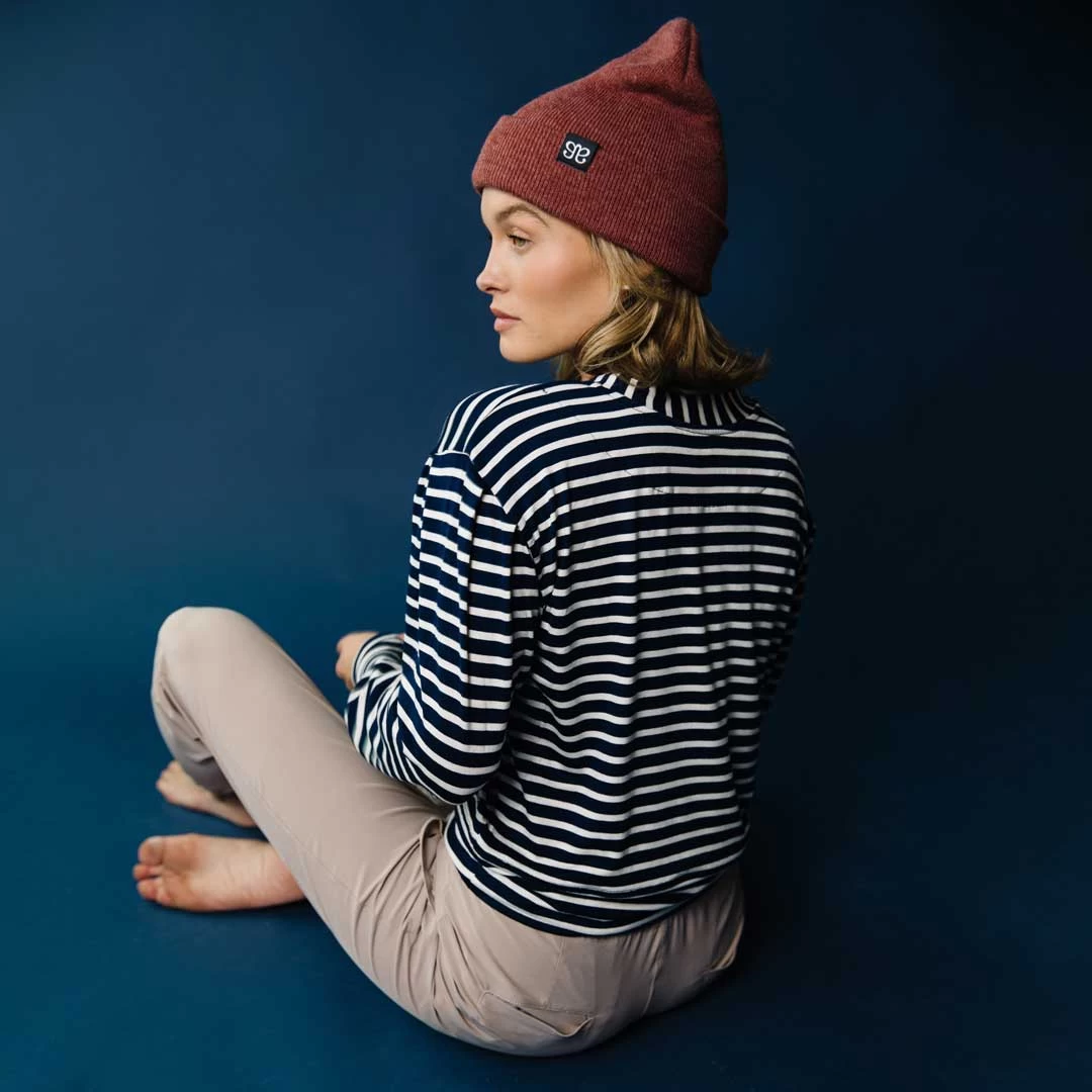 The Coco Long Sleeve, Navy Ivory - Image 4