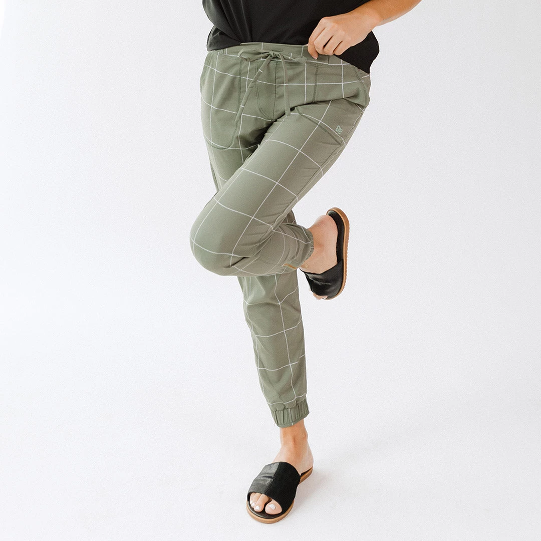 Sage Windowpane Jetsetters - Image 8