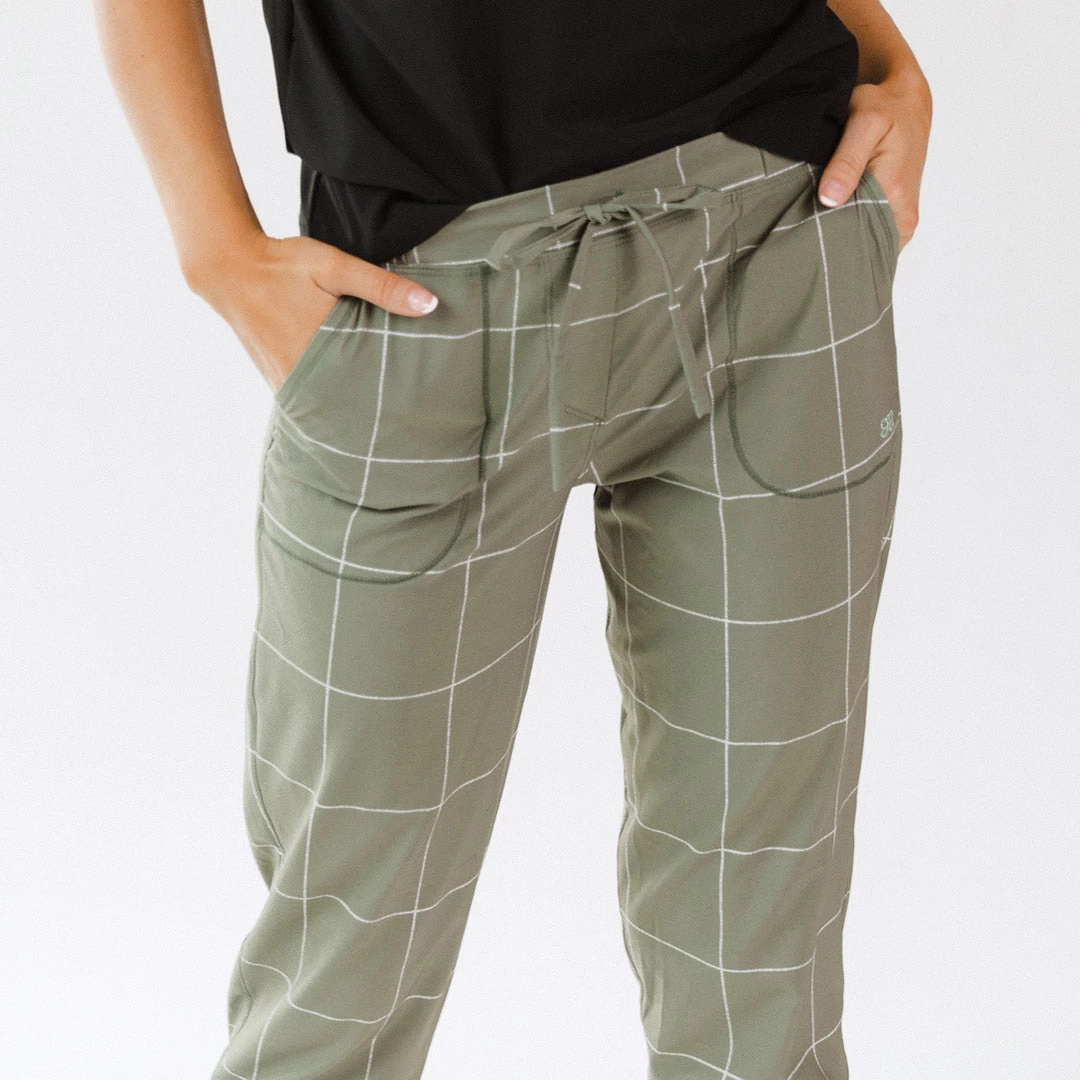 Sage Windowpane Jetsetters - Image 12