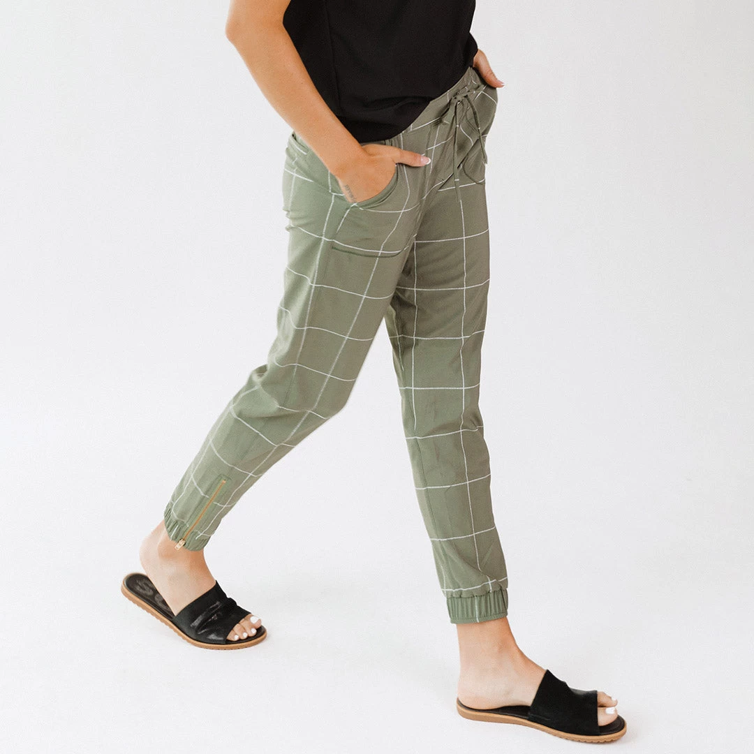 Sage Windowpane Jetsetters - Image 9