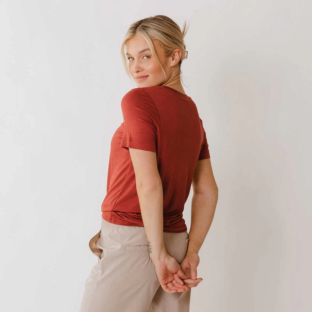 Boyfriend Tee, Brick - Image 4