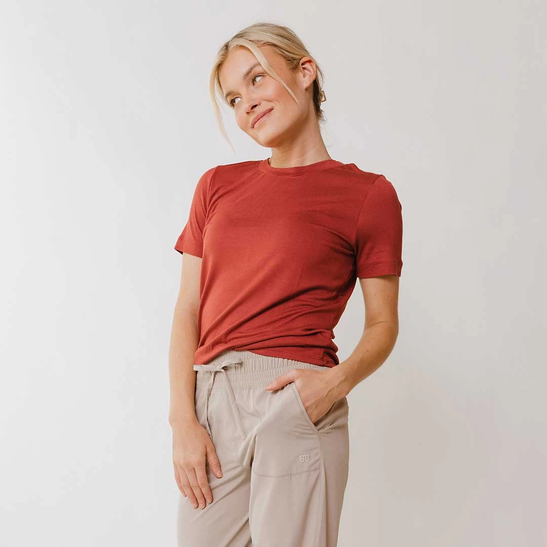 Boyfriend Tee, Brick - Image 5