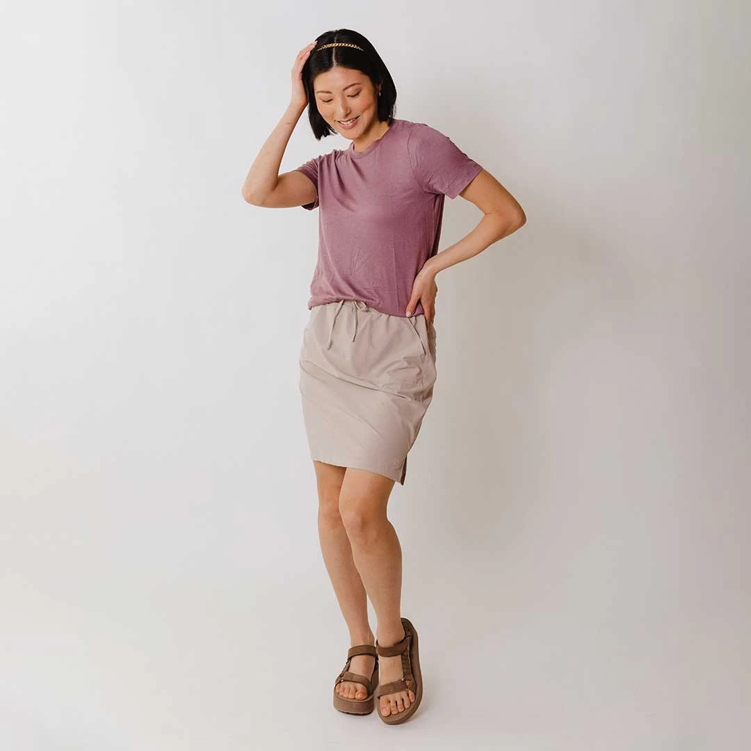 Boyfriend Tee, Dark Mauve - Image 5