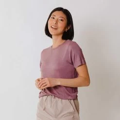 Boyfriend Tee, Dark Mauve