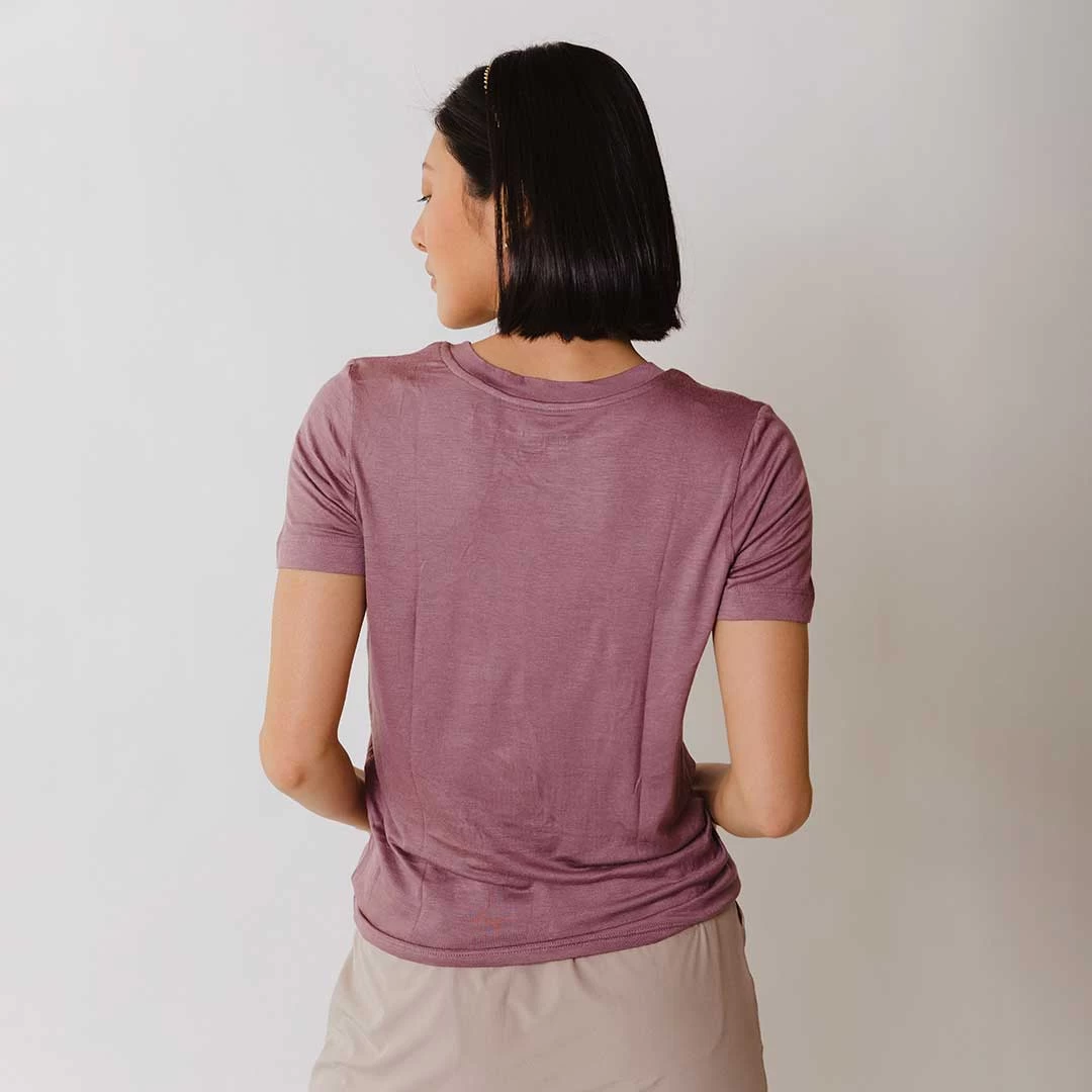 Boyfriend Tee, Dark Mauve - Image 3