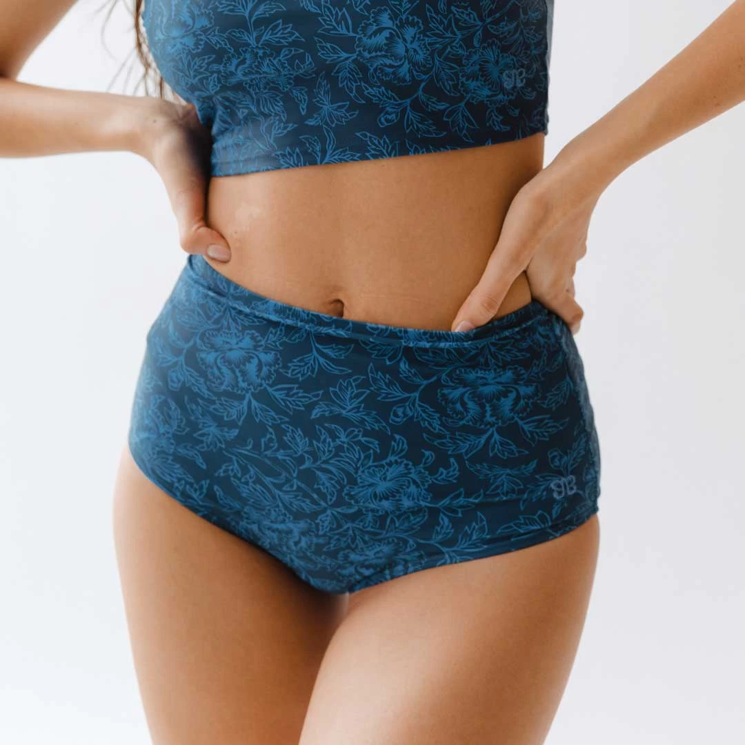 Mykonos Navy High-Waisted Bottoms - Image 6