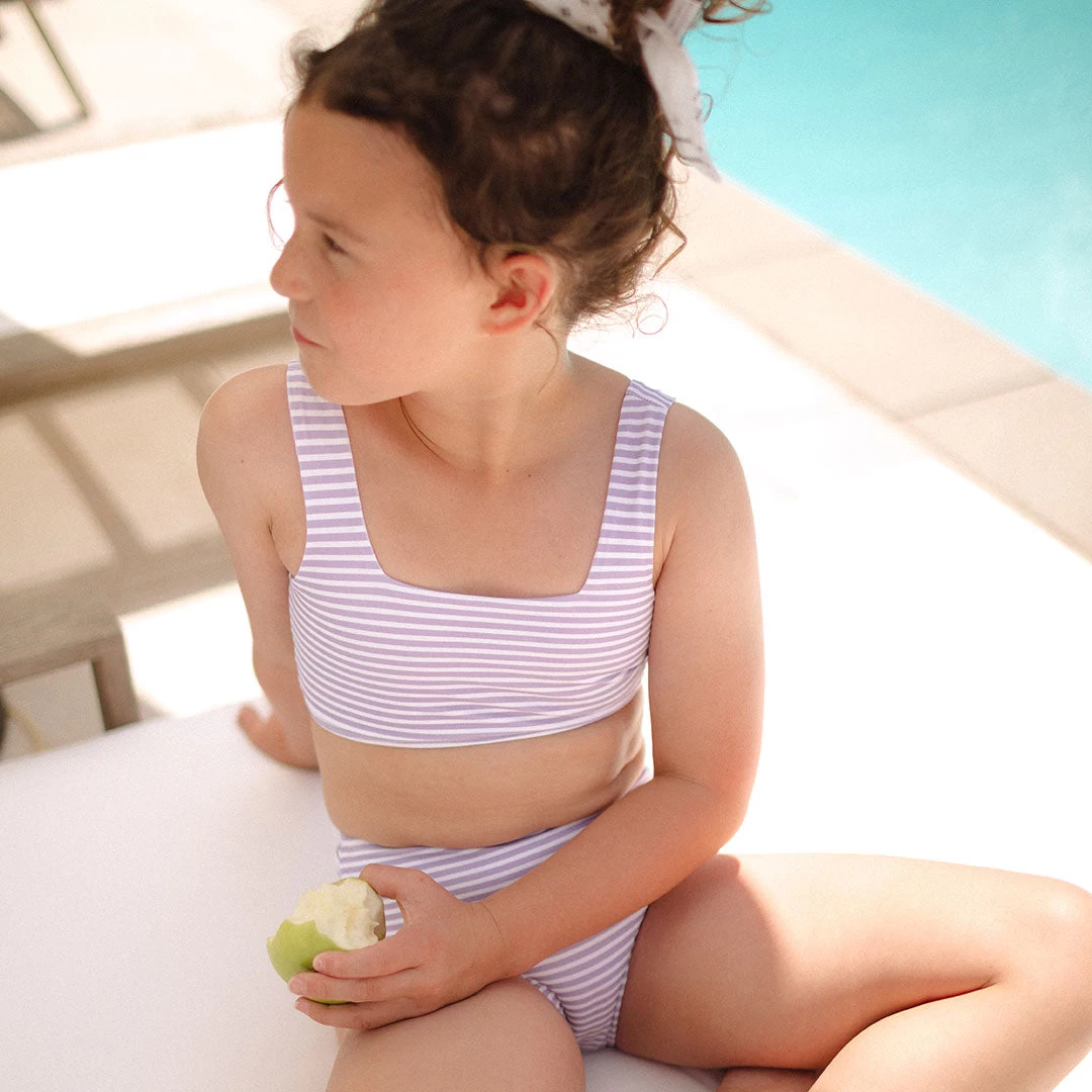 Mini Olivia Two-Piece Set, Lilac Stripe - Image 7