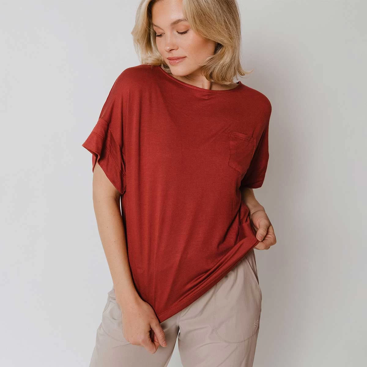 Boxy Tee, Pale Brick - Image 4