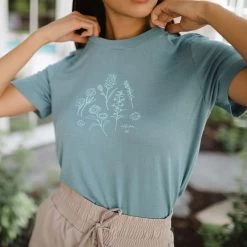 Wildflower Tee, Blue
