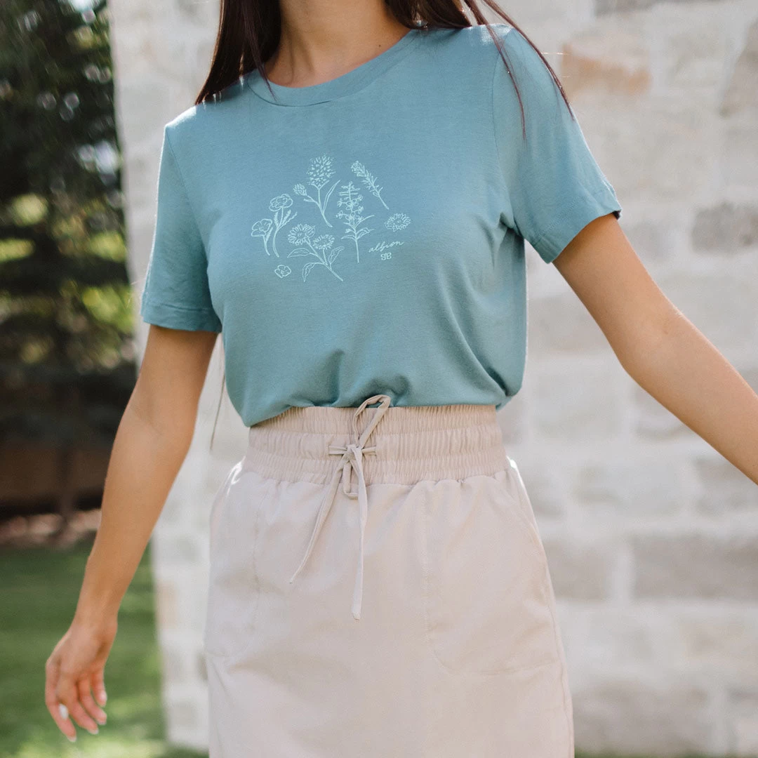 Wildflower Tee, Blue - Image 2