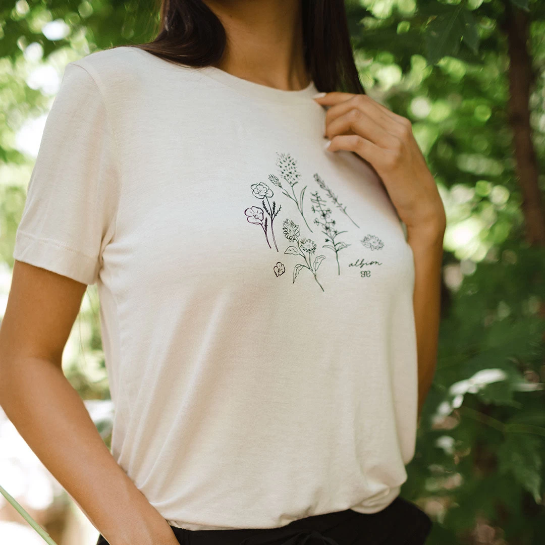 Wildflower Tee, Cream