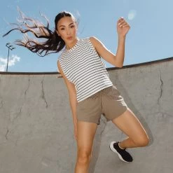 Venus Tank, Black Venice Stripe