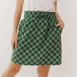 Cher Skirt, Green Check