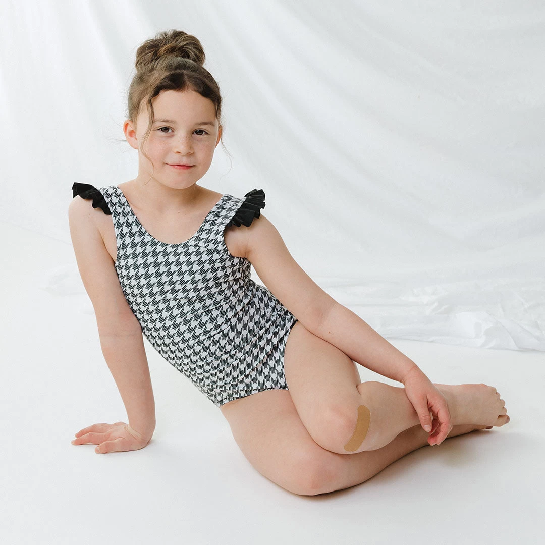 Mini Ruffle One-Piece, Houndstooth - Image 5