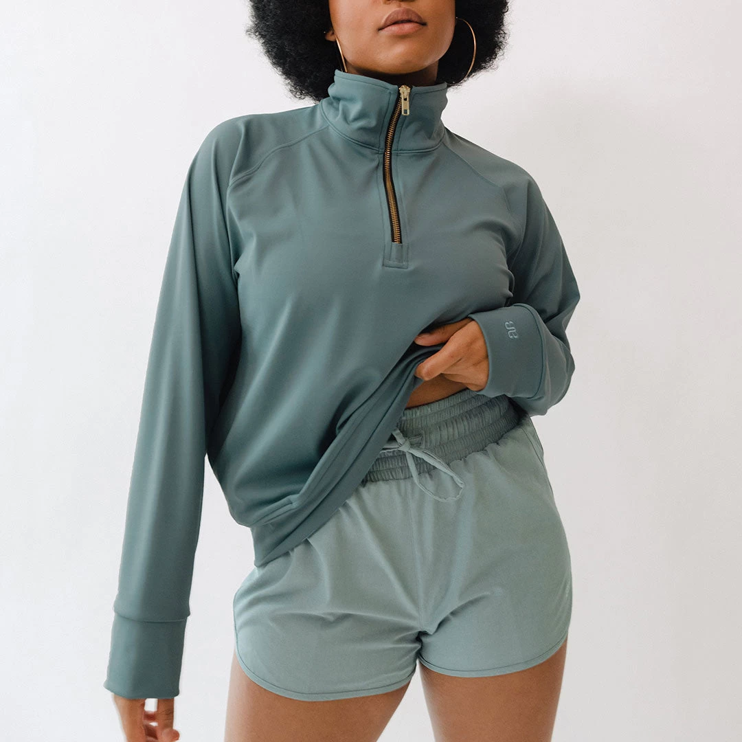 The Gotta Run 1/4 Zip, Blue Grey - Image 7