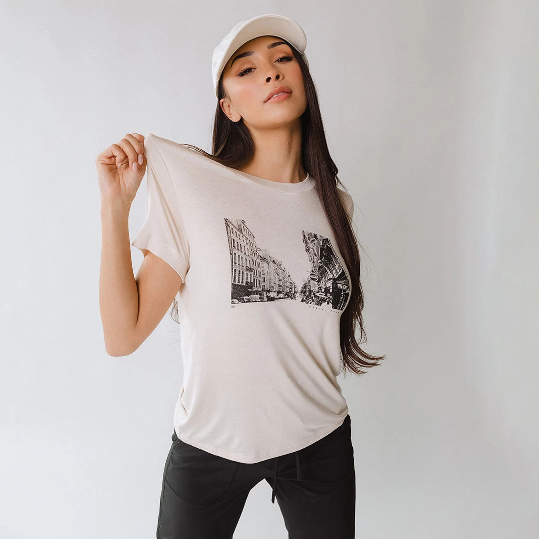 Paris Tee, Cream - Image 3