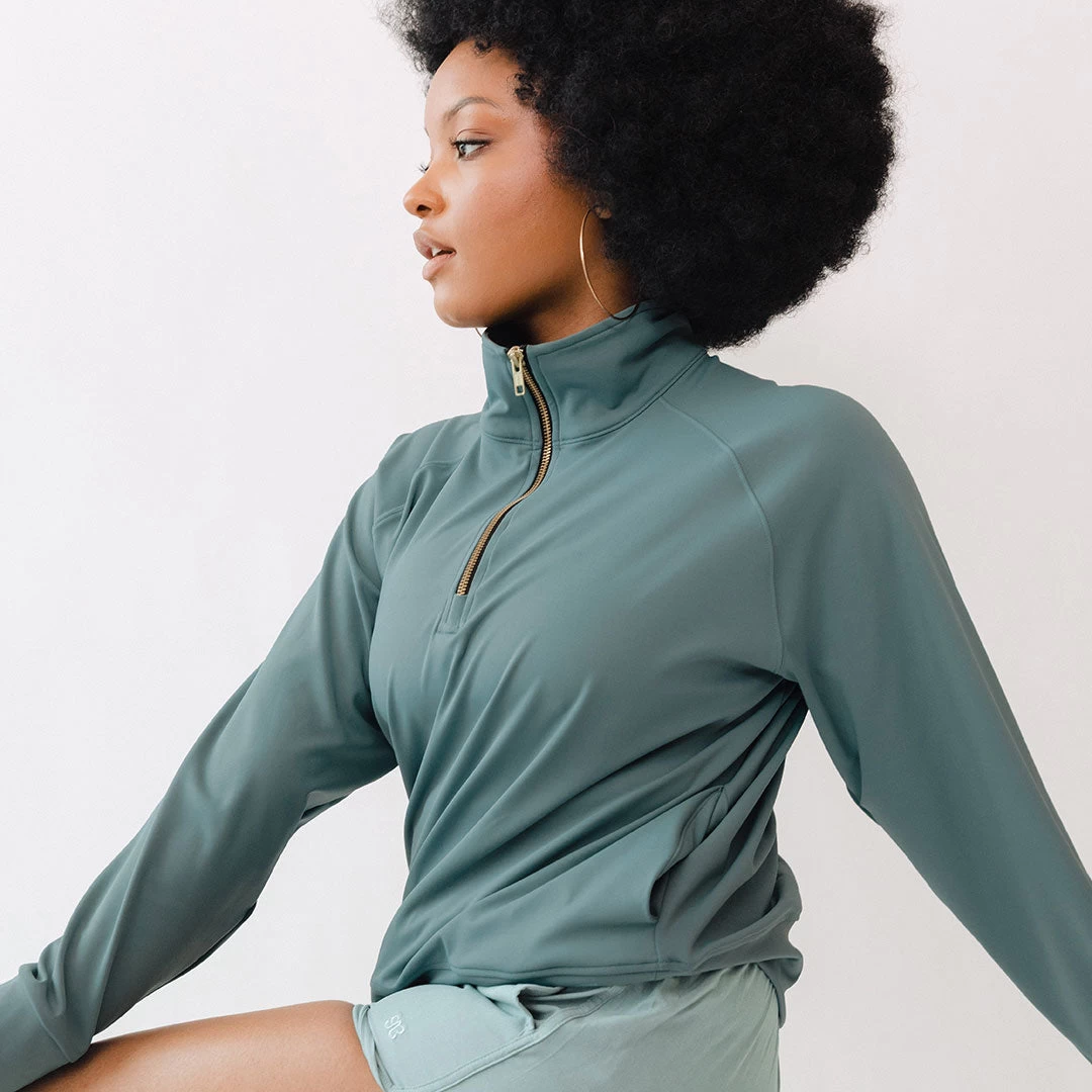 The Gotta Run 1/4 Zip, Blue Grey - Image 8