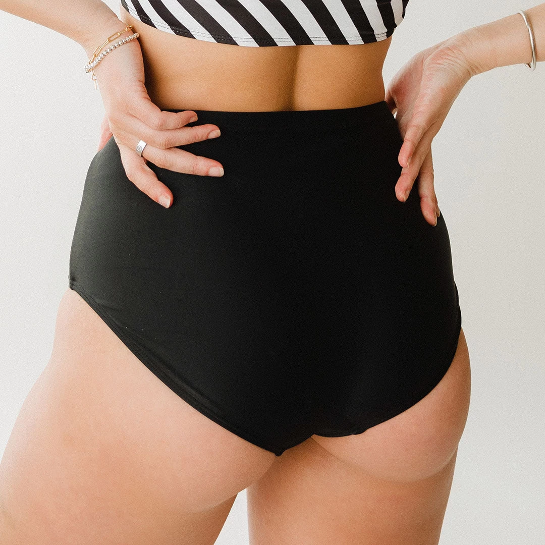 Matte Black High-Waisted Bottoms - Image 3