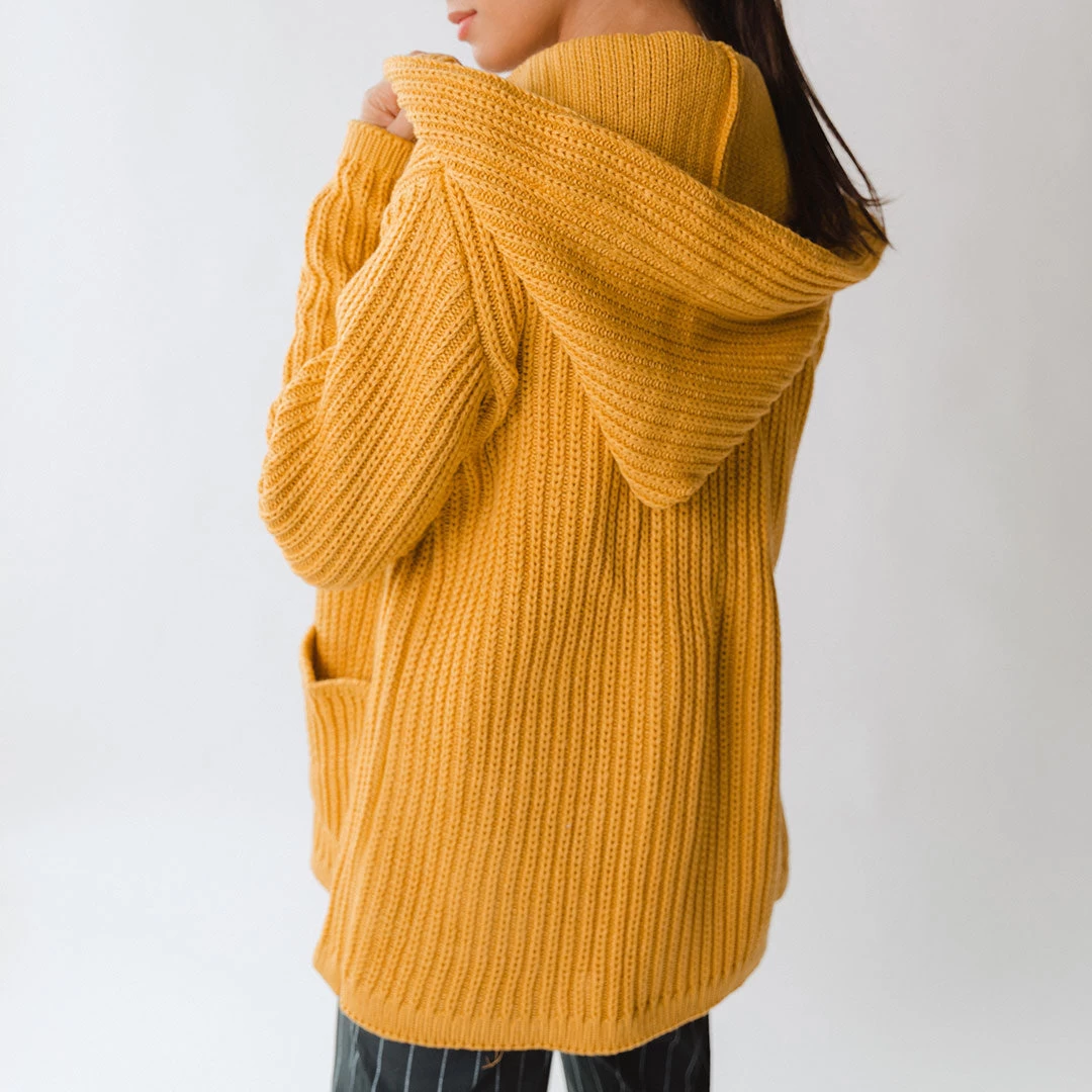 Vermont Cardigan, Yellow - Image 4