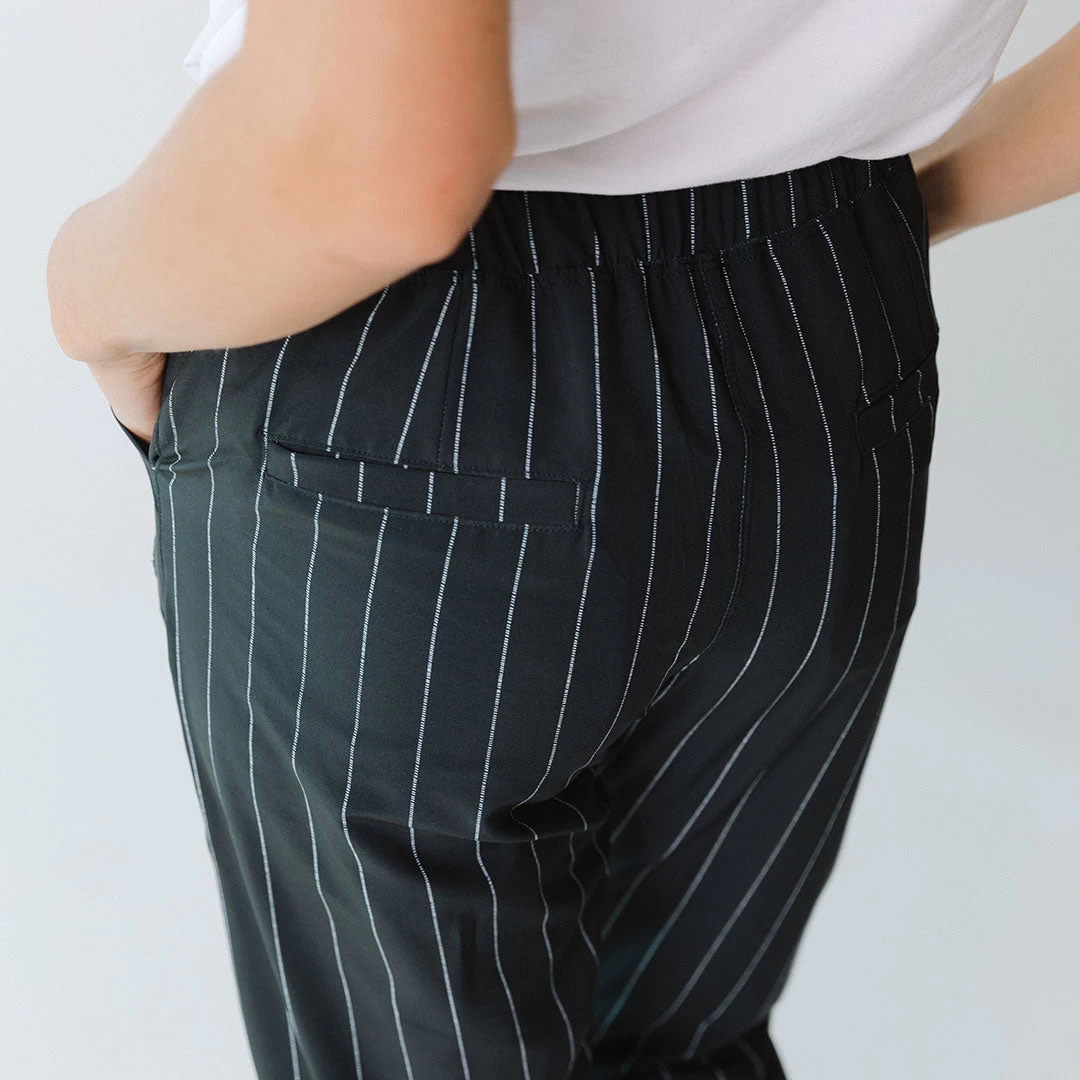 Navy Pinstripe Jetsetters - Image 10