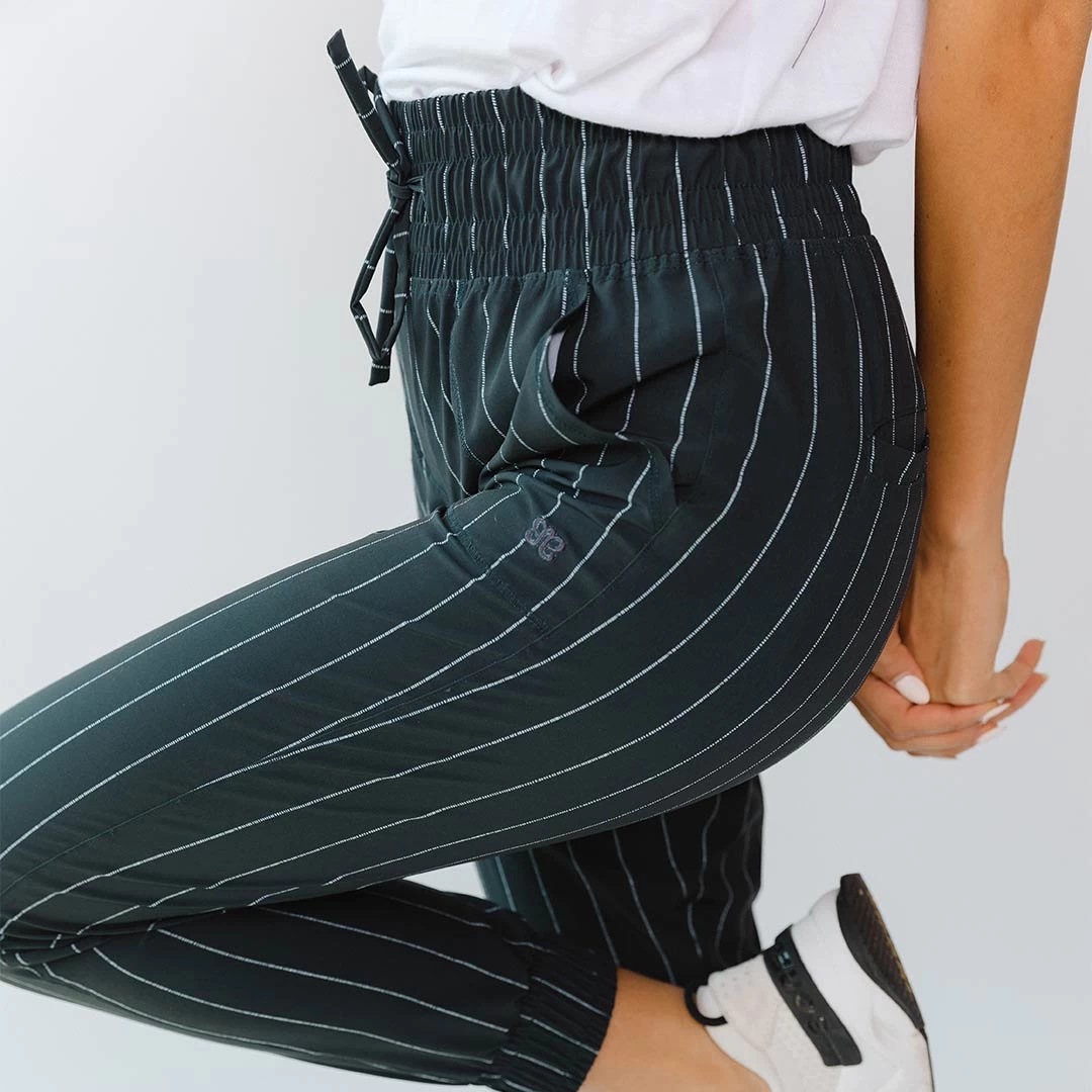 Destination Joggers, Navy Pinstripe - Image 2
