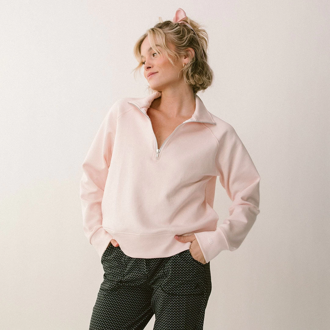 Oxford Zip-Up, Blush