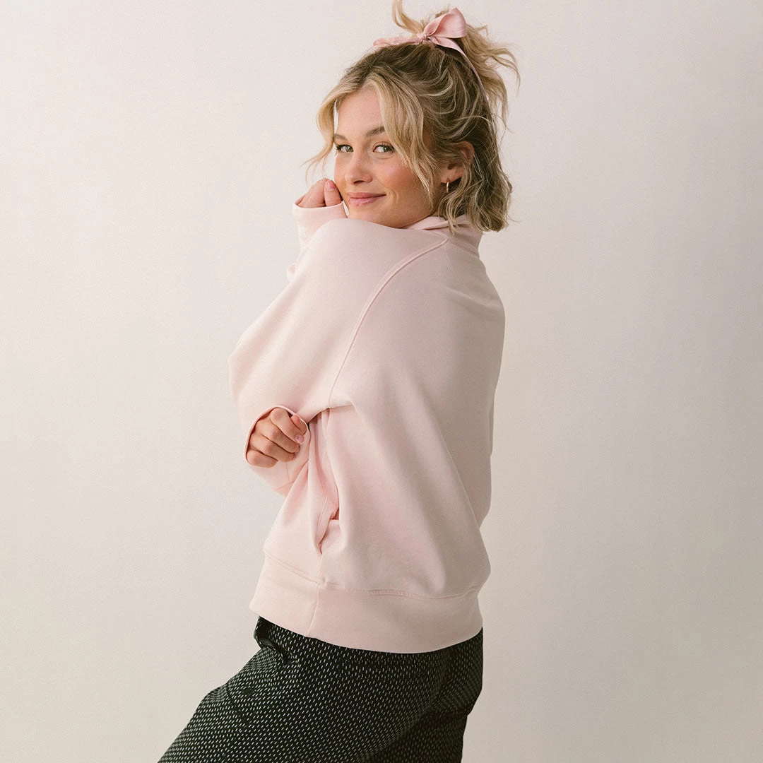Oxford Zip-Up, Blush - Image 3