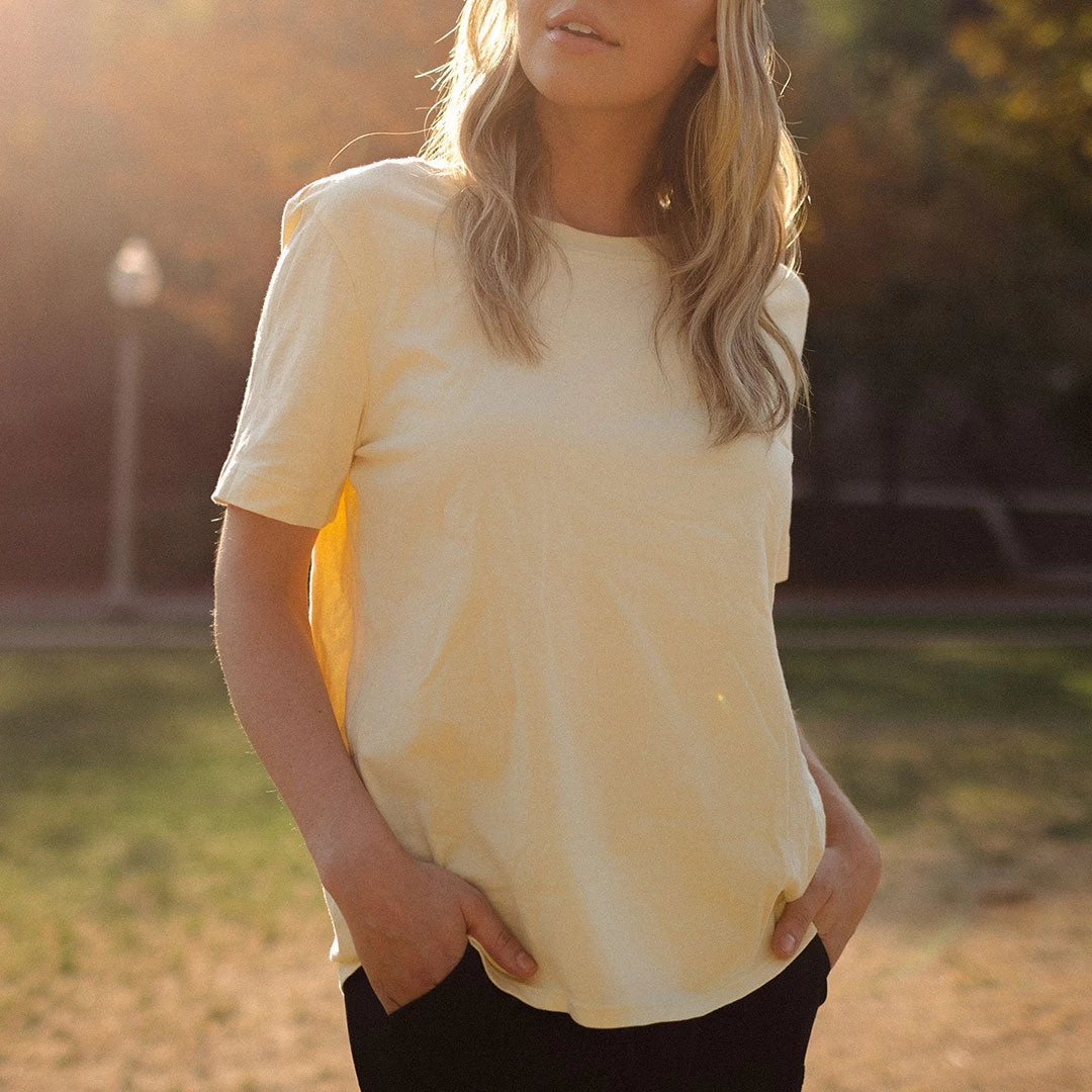 Boyfriend Tee, Yellow - Image 3