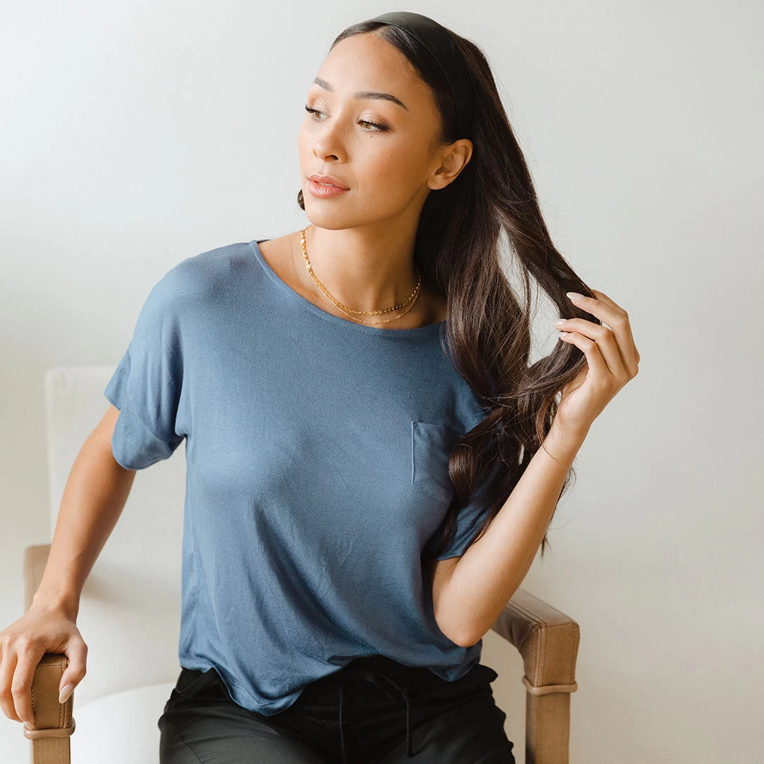 Relaxed Tee, Blue Denim