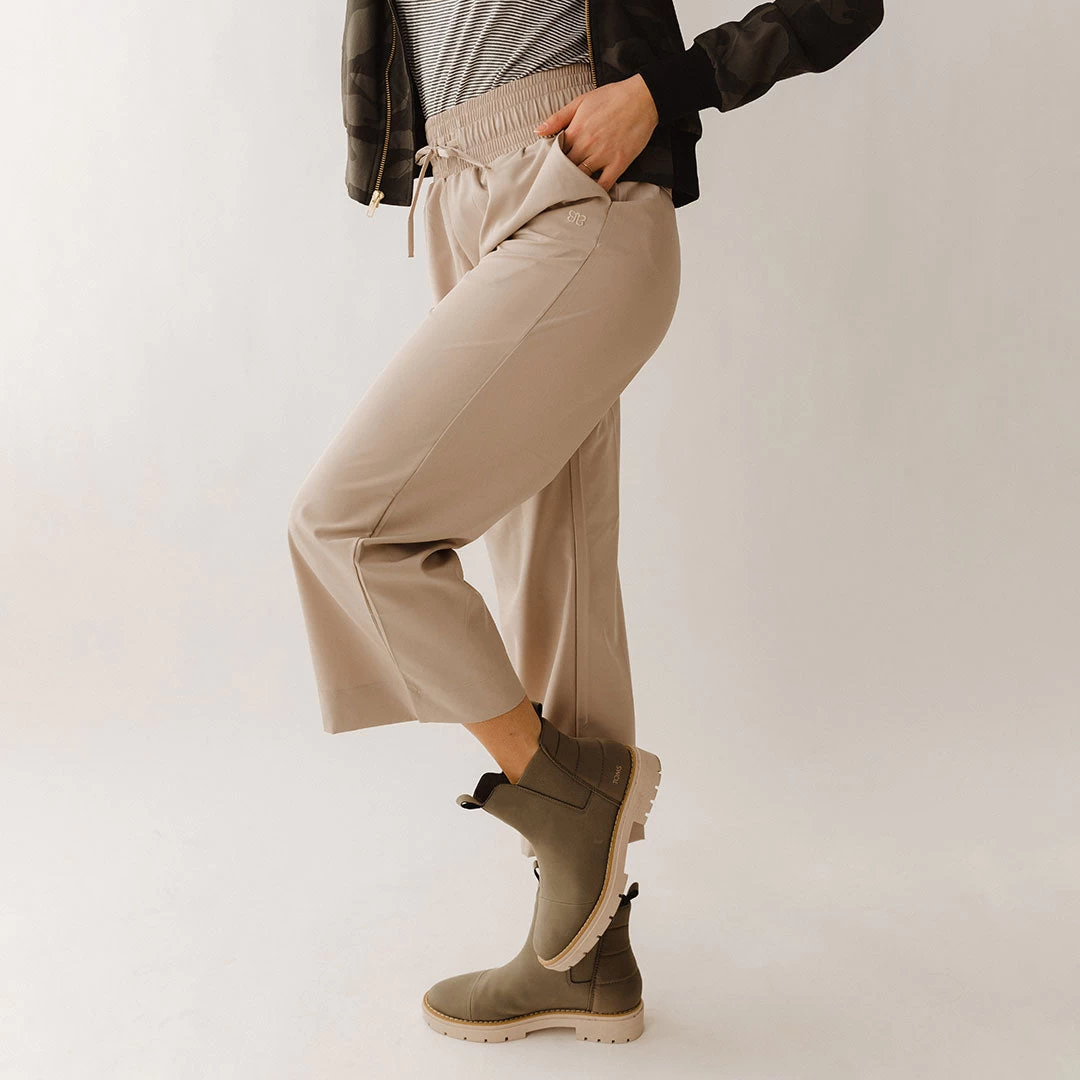 Audrey Wide Leg Pants, Cobblestone - Image 4