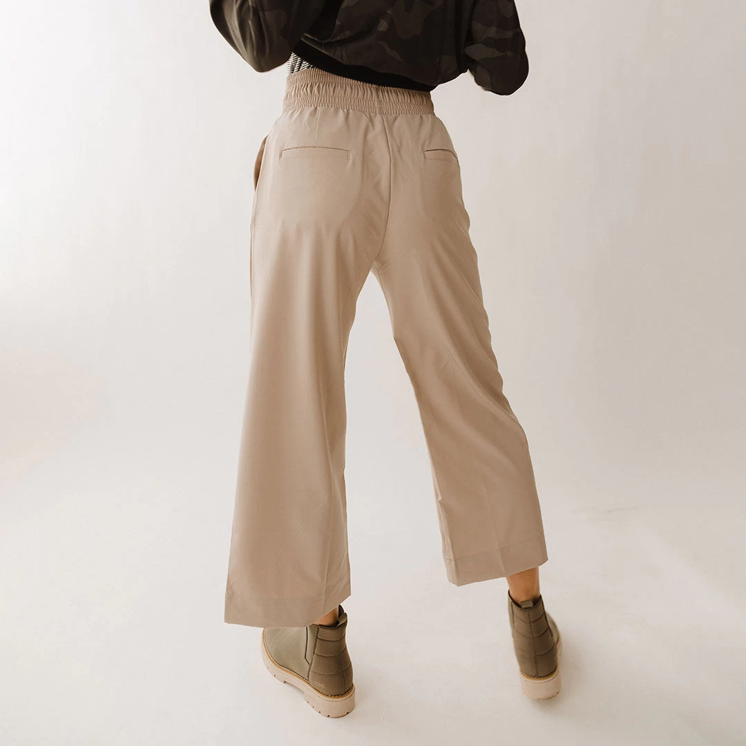 Audrey Wide Leg Pants, Cobblestone - Image 3