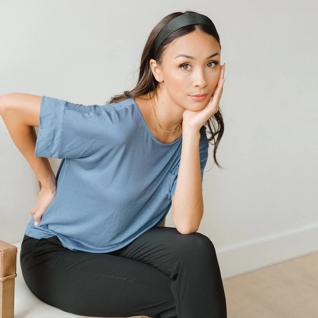 Relaxed Tee, Blue Denim - Image 3