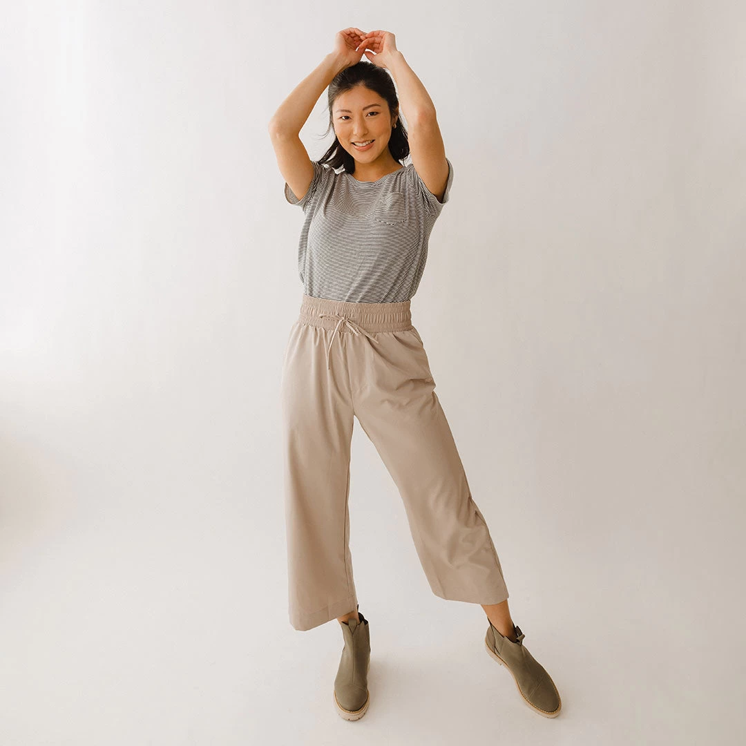 Audrey Wide Leg Pants, Cobblestone - Image 6