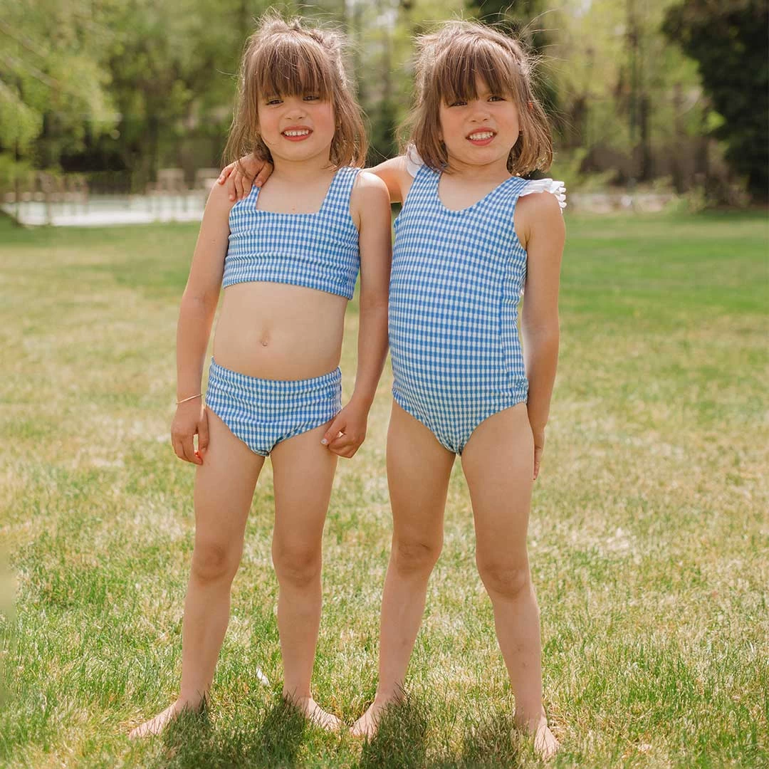 Mini Ruffle One-Piece, Bluebell - Image 9