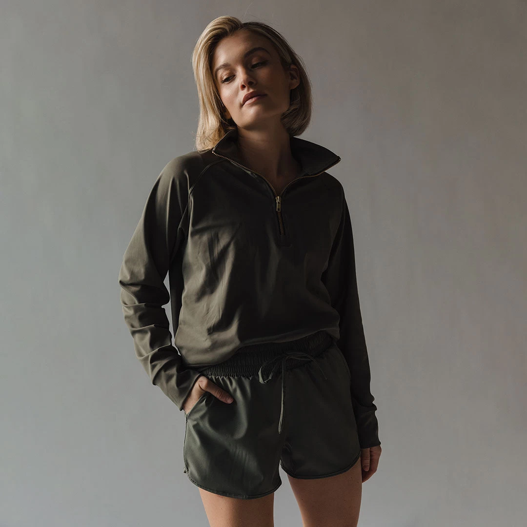 Lunge Shorts, Olive - Image 6