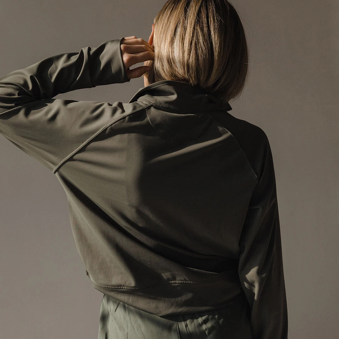 The Gotta Run 1/4 Zip, Olive - Image 2