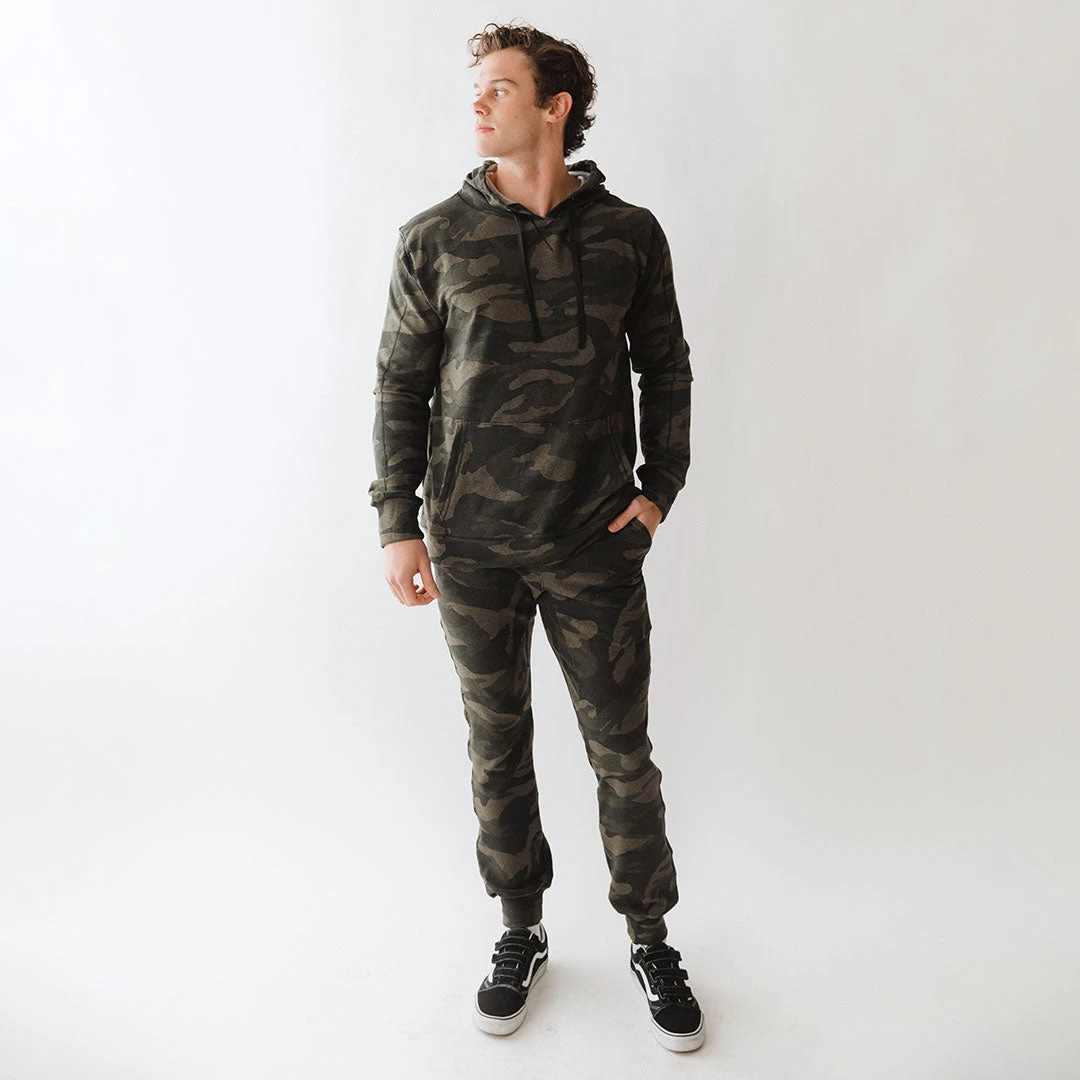 Men's At Ease Joggers, Green Camo - Image 4
