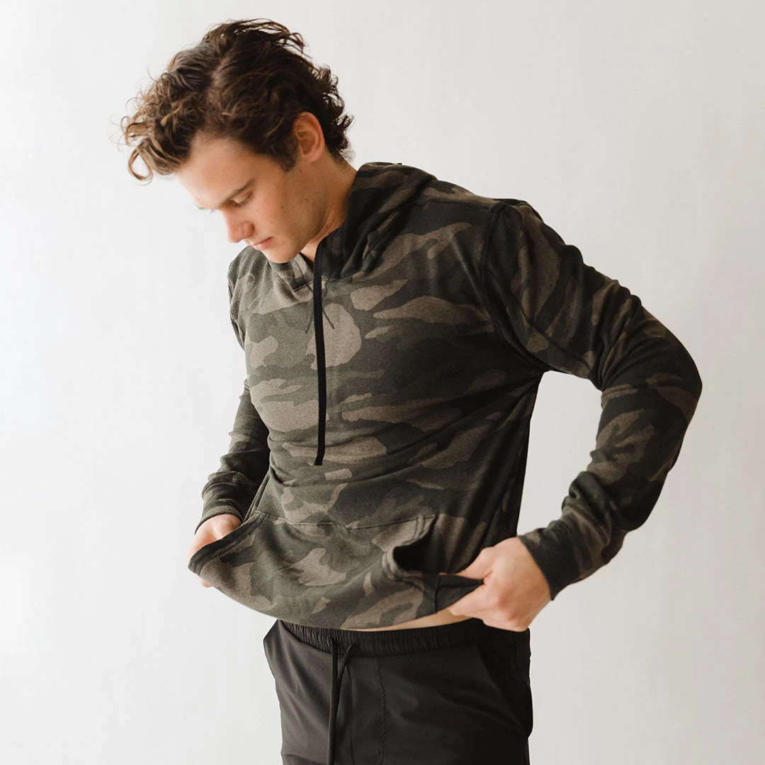 Men's Hoodie, Green Camo - Image 6