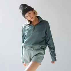 The Gotta Run 1/4 Zip, Blue Grey