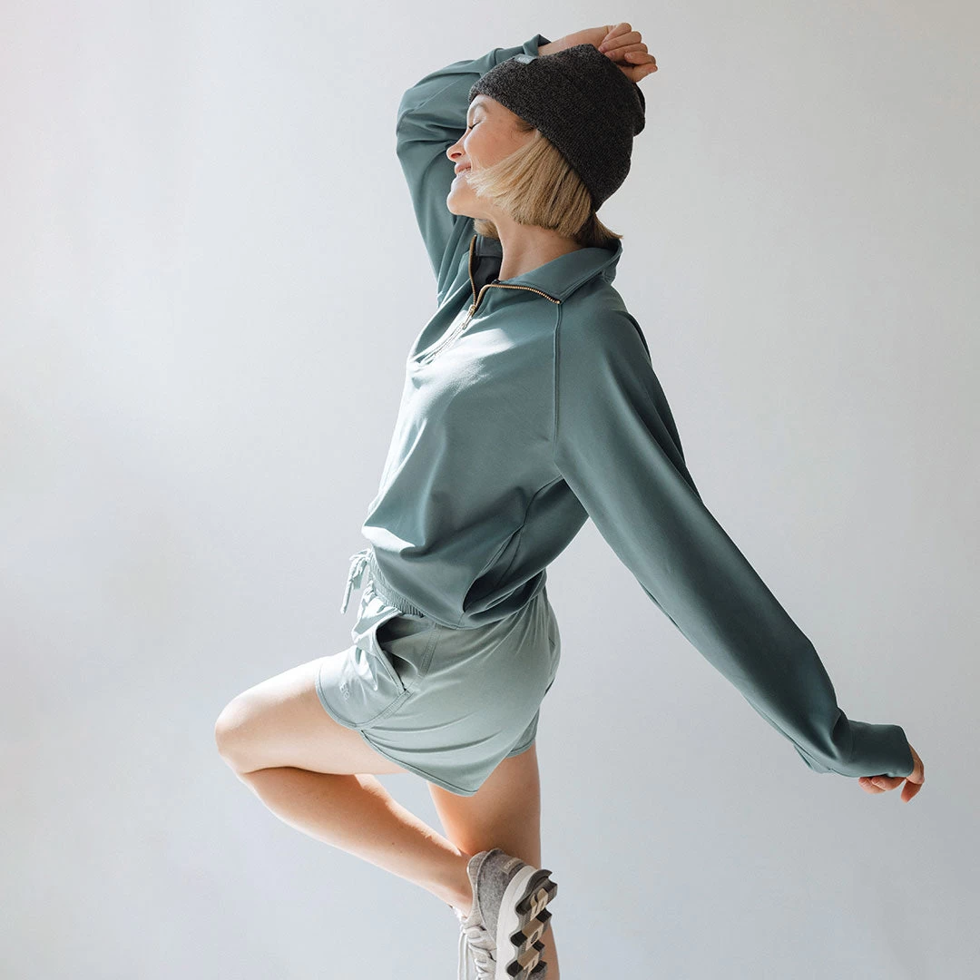 The Gotta Run 1/4 Zip, Blue Grey - Image 3