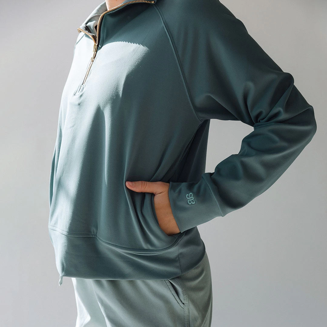 The Gotta Run 1/4 Zip, Blue Grey - Image 6