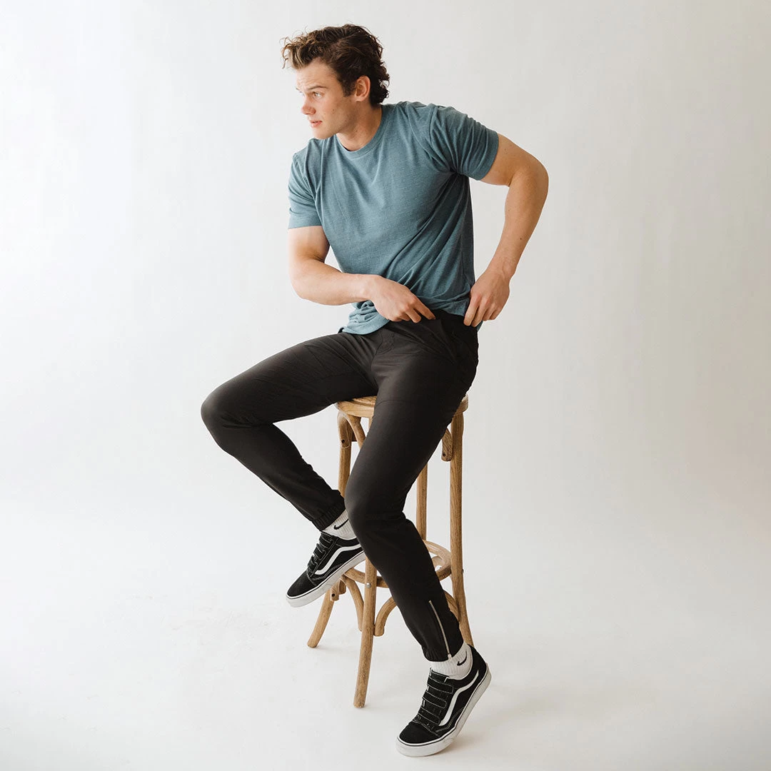 Men's Classic Tee, Heather Blue - Image 3