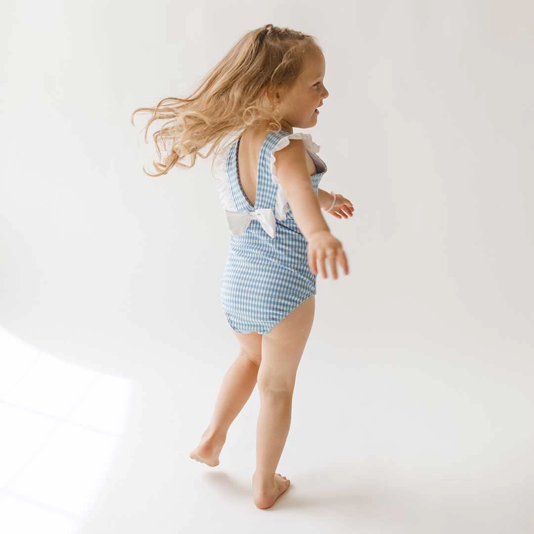 Mini Ruffle One-Piece, Bluebell - Image 7