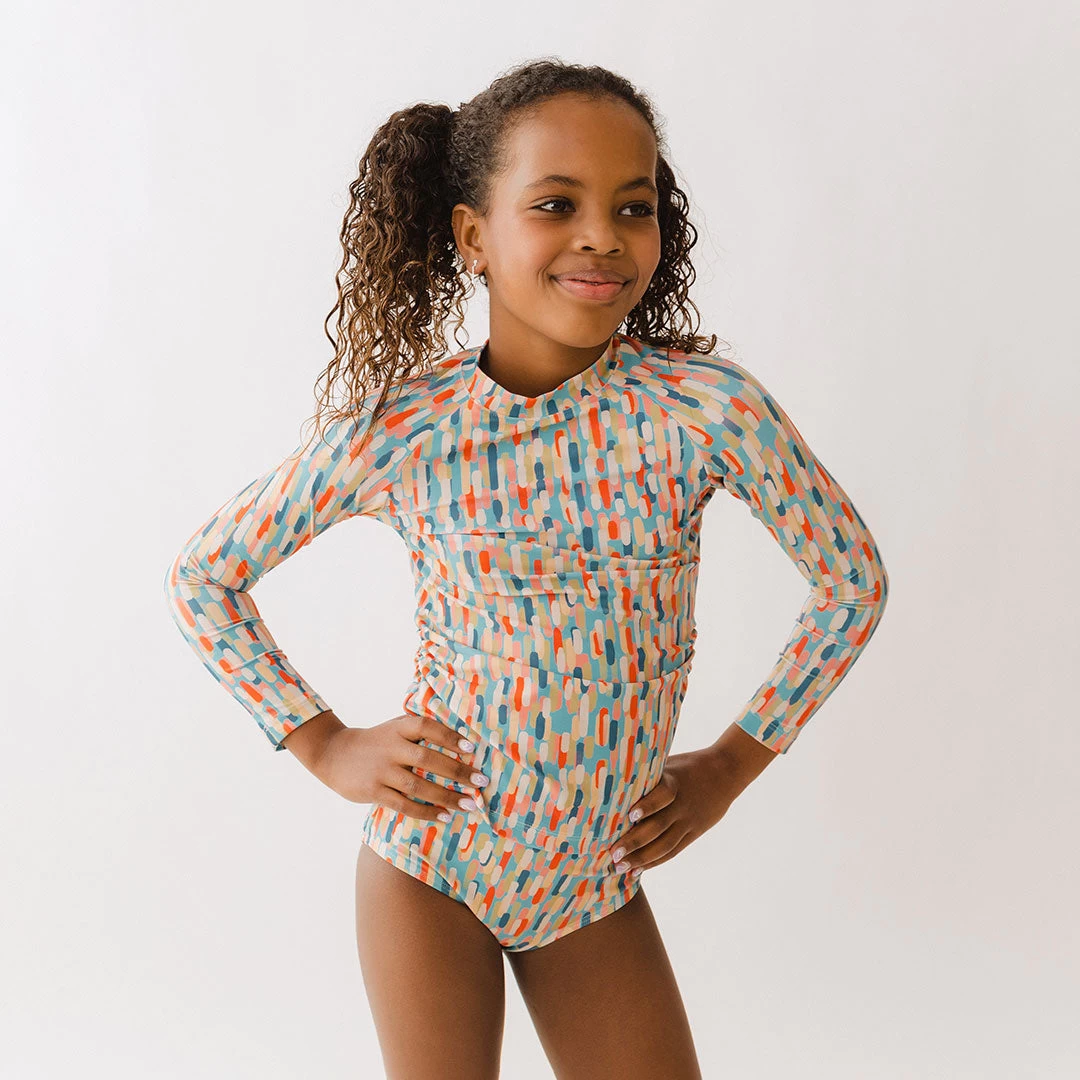 Mini Rash Guard Two-Piece Set, Athens Sunset - Image 6