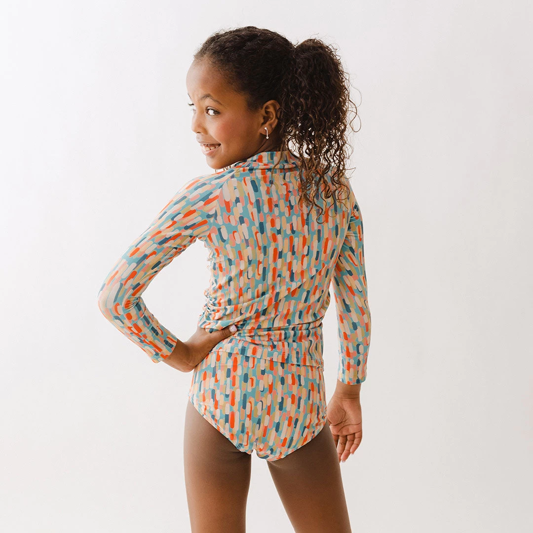 Mini Rash Guard Two-Piece Set, Athens Sunset - Image 9