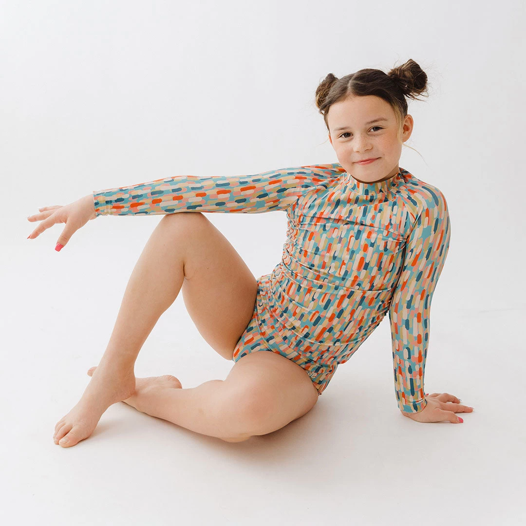 Mini Rash Guard Two-Piece Set, Athens Sunset - Image 5