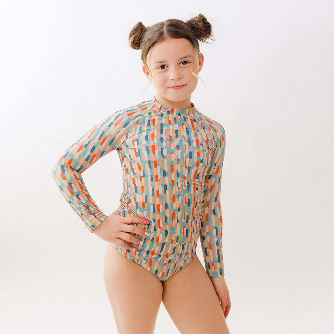 Mini Rash Guard Two-Piece Set, Athens Sunset